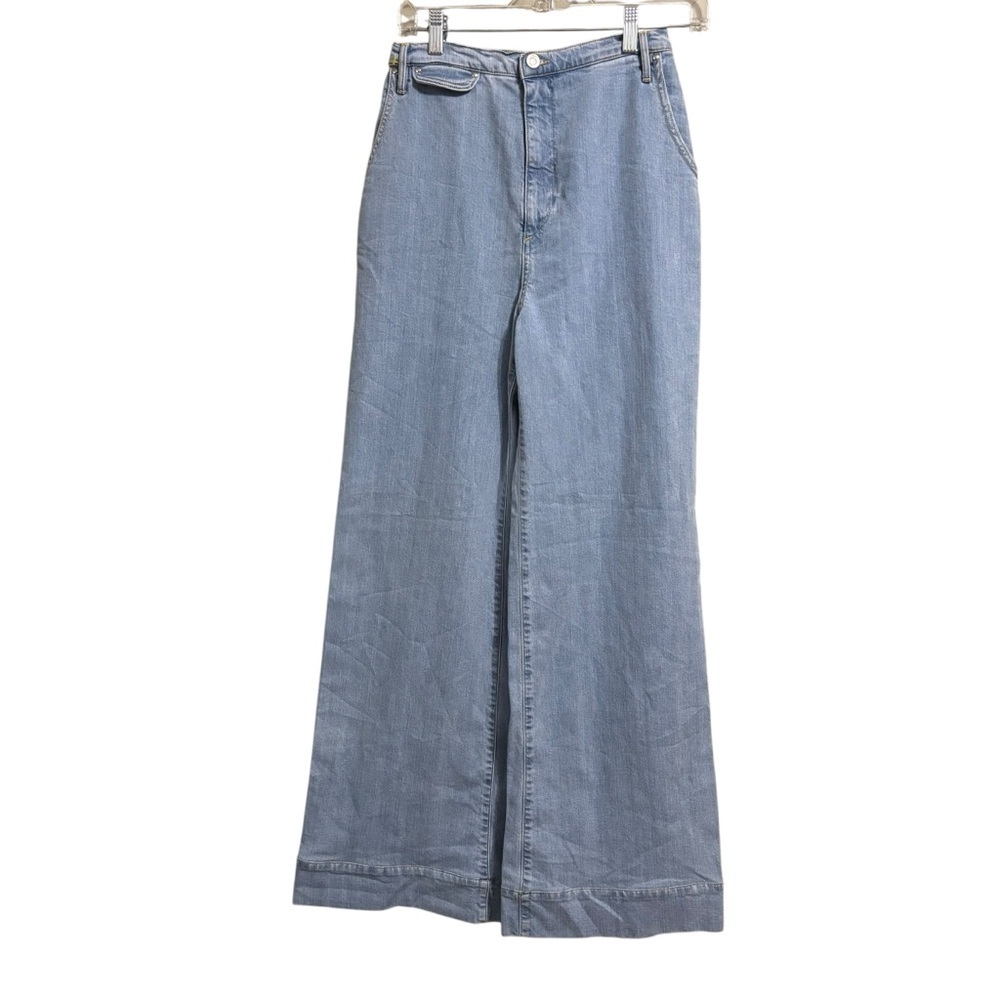 KATHARINE HAMNETT Sz 29 Light wash ANITA HIGH RISE FLARE Wide leg JEANS - Picture 4 of 7